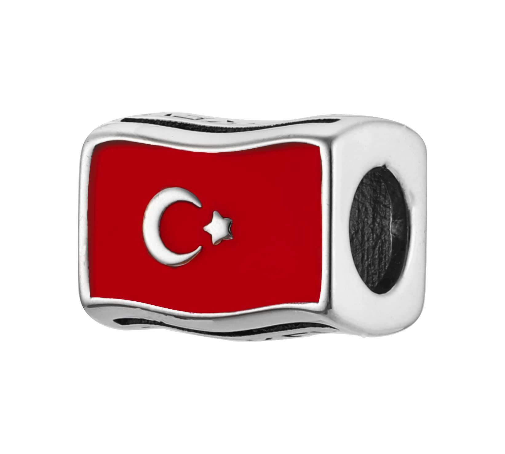Turkey Flag Charm Bead