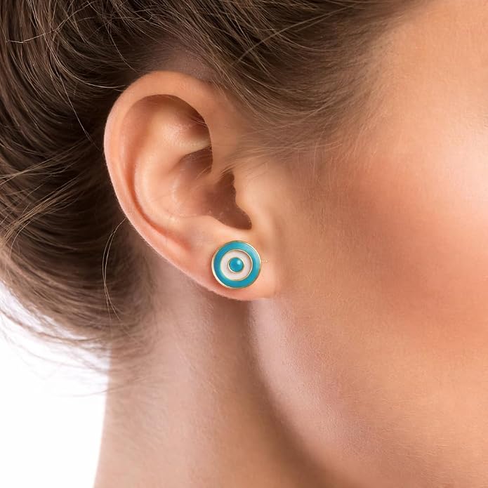 Turquoise Classic Evil Eye Stud Earrings
