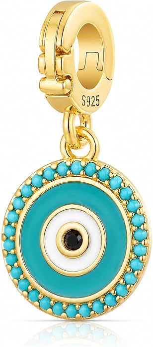 Turquoise Evil Eye Dangle Nazar Charm Pendant