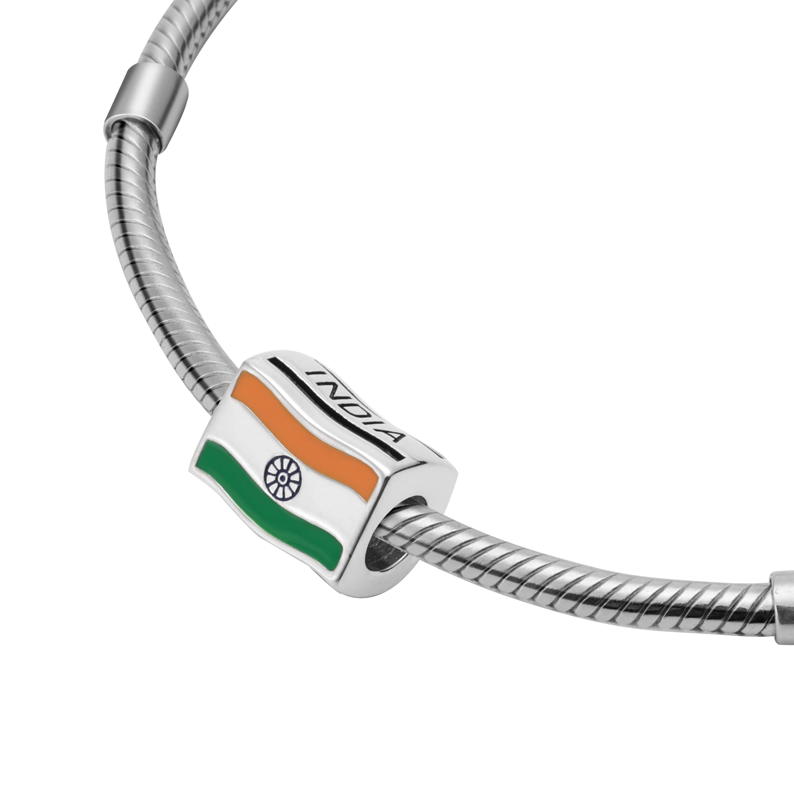 India Indian Flag Charm Bead