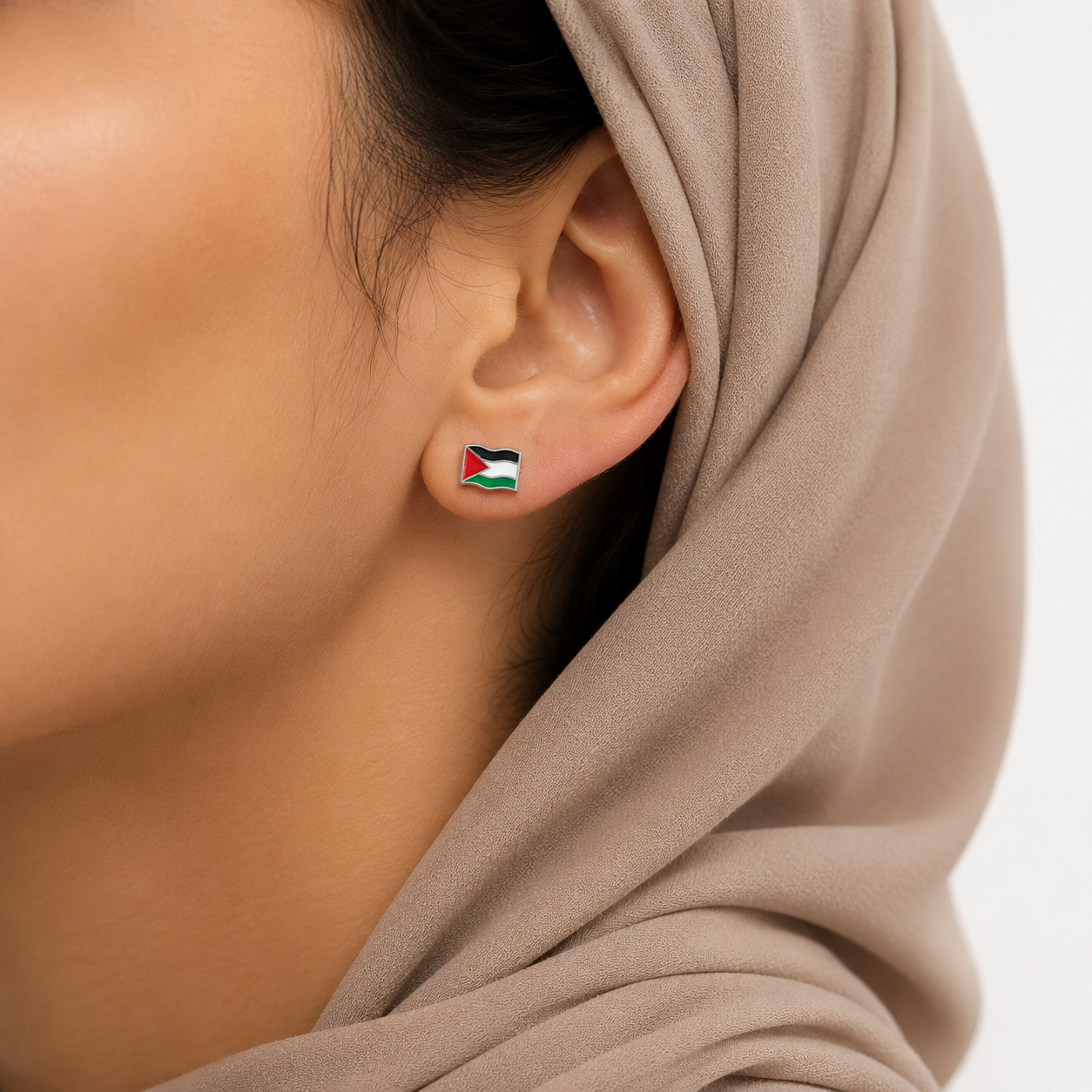Palestine Flag Stud Earrings