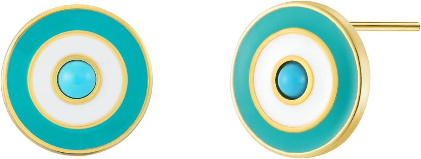Turquoise Classic Evil Eye Stud Earrings