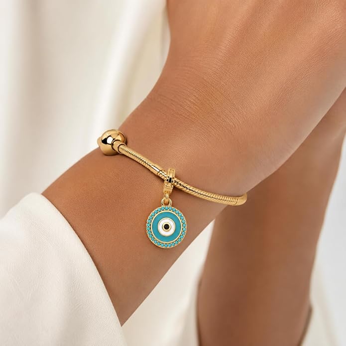 Turquoise Evil Eye Dangle Nazar Charm Pendant