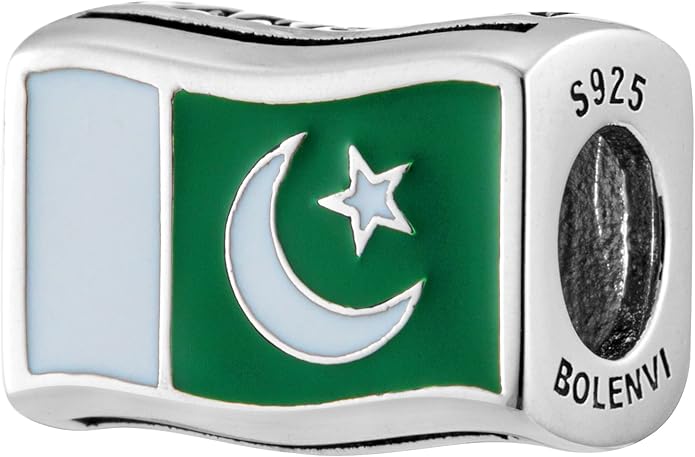 Pakistan Flag Paki Charm Bead