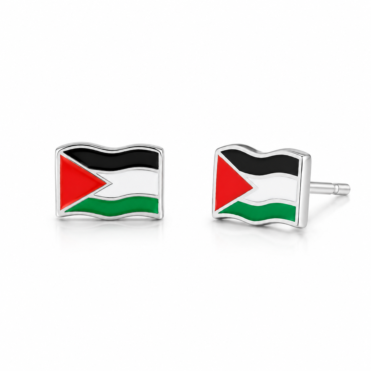 Palestine Flag Stud Earrings