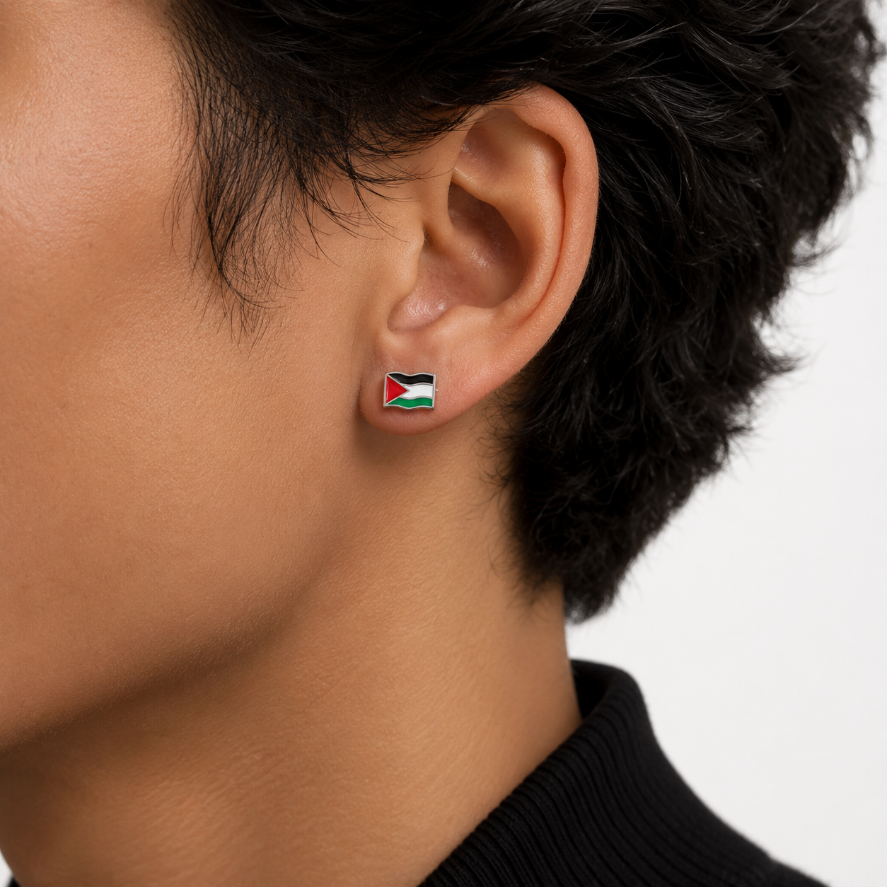 Palestine Flag Stud Earrings