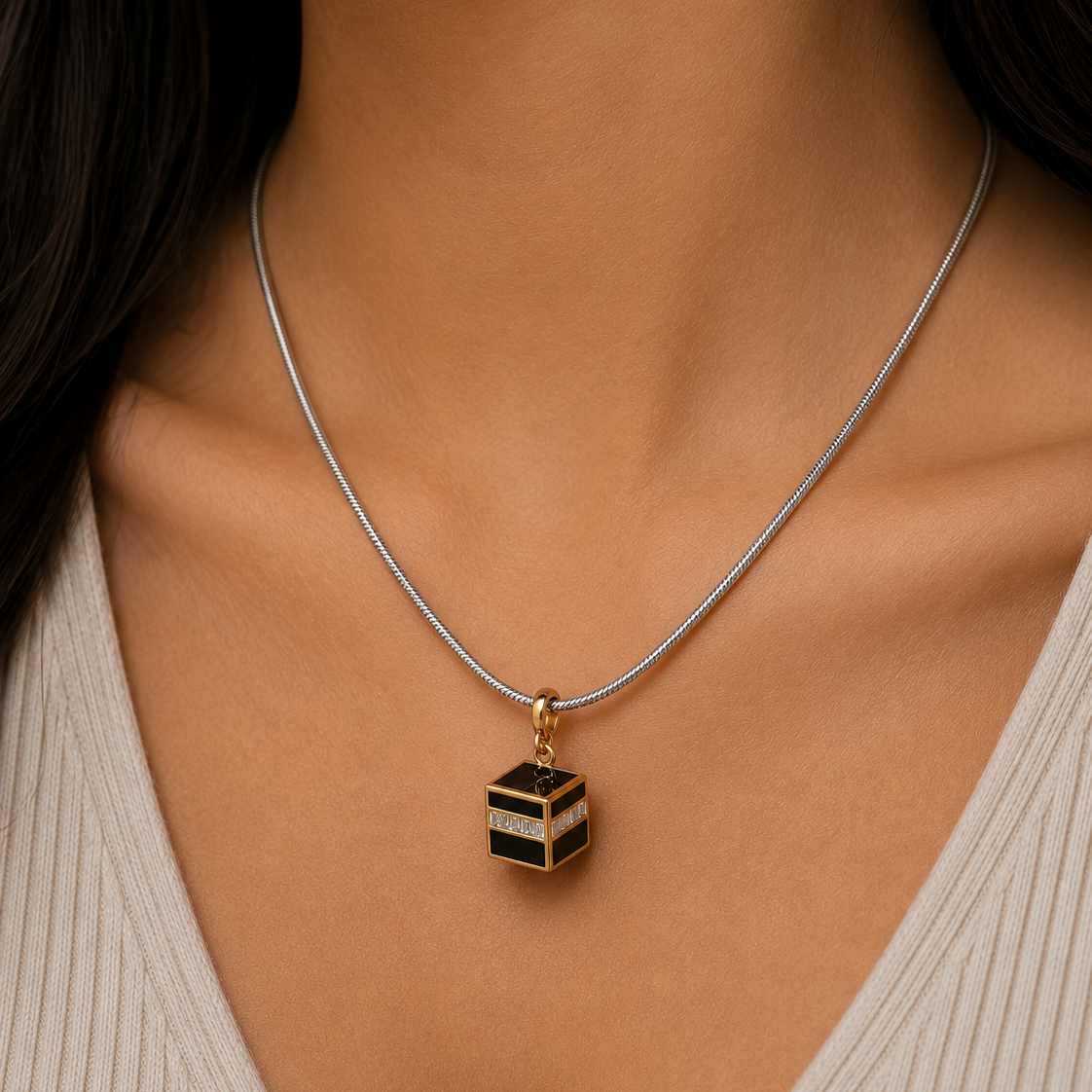 3D Kaaba Pendant Charm